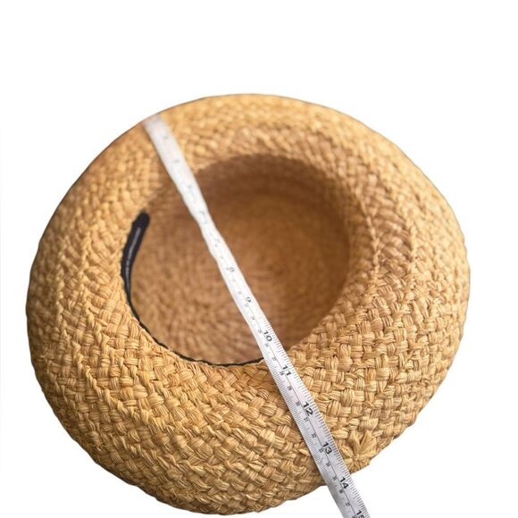 Helen Kaminski Classic 5 Raffia Sun Hat Natural Black - Picture 7 of 7